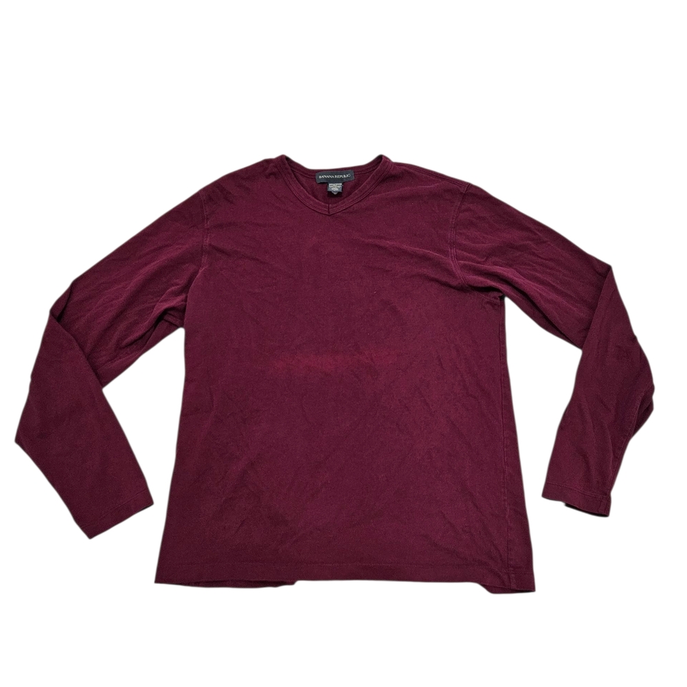 Banana Republic Deep Red Long Sleeve Tee